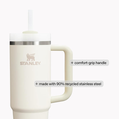STANLEY Quencher H2.0 Tumbler with Handle and Straw 40 oz | Flowstate 3-Position Lid | Cup Holder Compatible for Travel | Insulated Stainless Steel Cup | BPA-Free | Pomelo