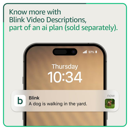 Blink Outdoor 4 – Wireless smart security camera, two-year battery life, 1080p HD day and infrared night live view, two-way talk. Sync Module Core included – 5 camera system