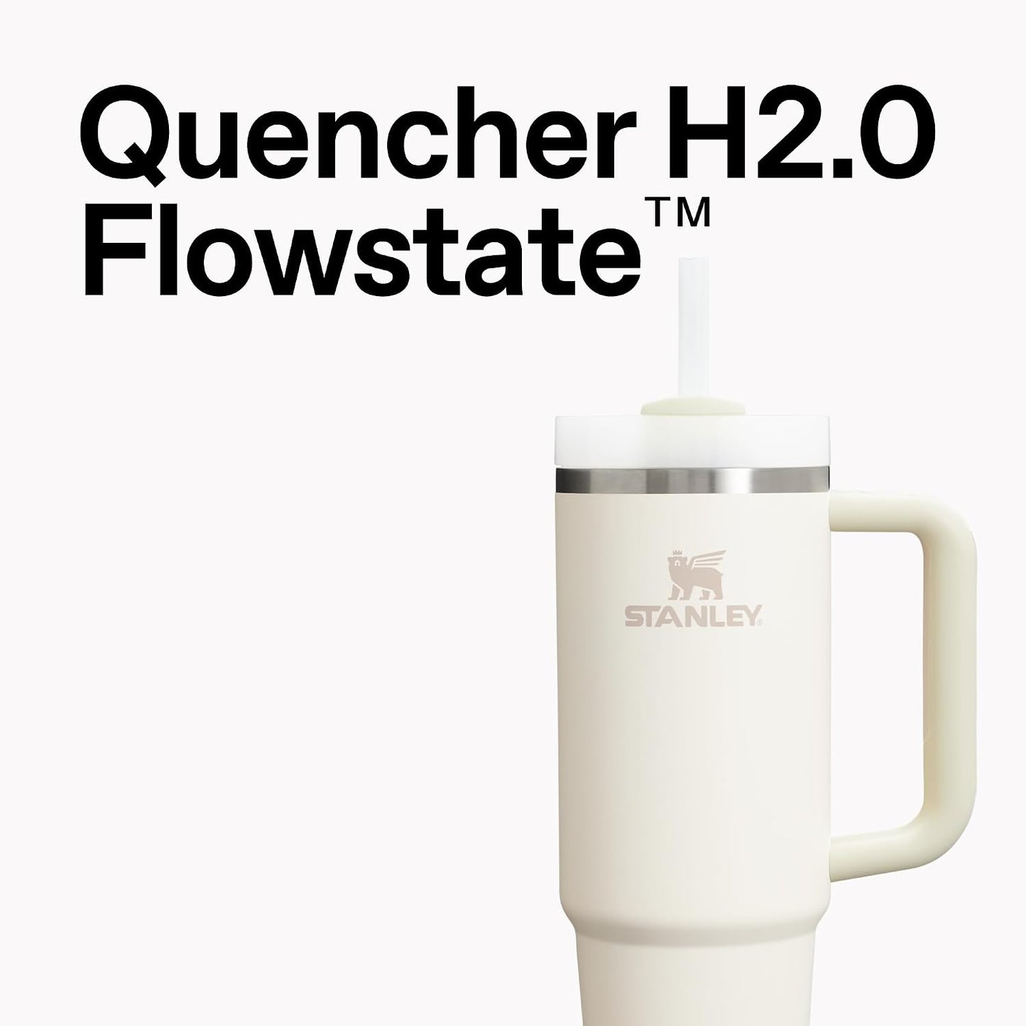 STANLEY Quencher H2.0 Tumbler with Handle and Straw 40 oz | Flowstate 3-Position Lid | Cup Holder Compatible for Travel | Insulated Stainless Steel Cup | BPA-Free | Pomelo