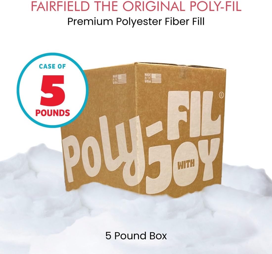 Poly-Fil® Premium Polyester Fiber Fill by Fairfield, 5 Pound Box