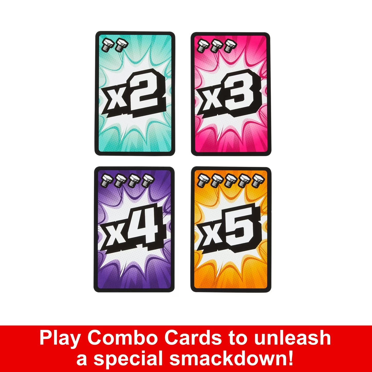 Mattel Games Rock ‘Em Sock ‘Em Robots Fight Cards Card Game, Team Party Game for Kids & Adults with 2 Boxing Gloves