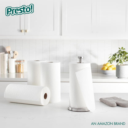 Presto! Ultra-Strong Premium Paper Towels, 158 Sheet Huge Roll - Flex-a-Size, 12 Rolls (2 Packs of 6), Equivalent to 38 Regular Rolls, White