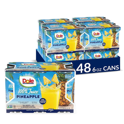 Dole Pineapple Juice Added Vitamin C, 6 Fl Oz (Pack of 6), 48 Total Cans