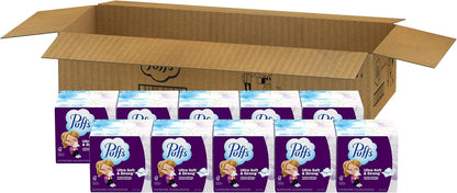 Puffs Facial Tissue Ultra Soft Non-Lotion, 10 Cube Boxes, 56 Facial Tissues per Box, Allergies and Colds (Packaging May Vary)