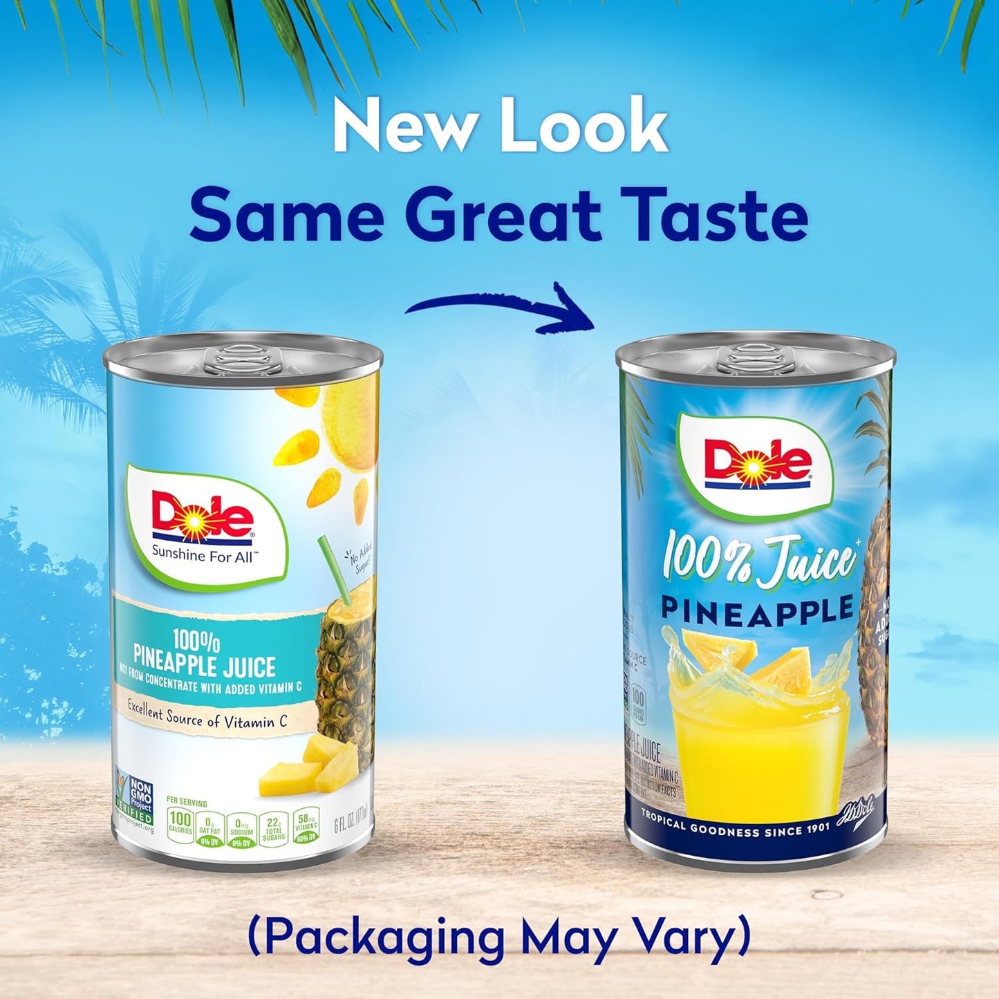 Dole Pineapple Juice Added Vitamin C, 6 Fl Oz (Pack of 6), 48 Total Cans