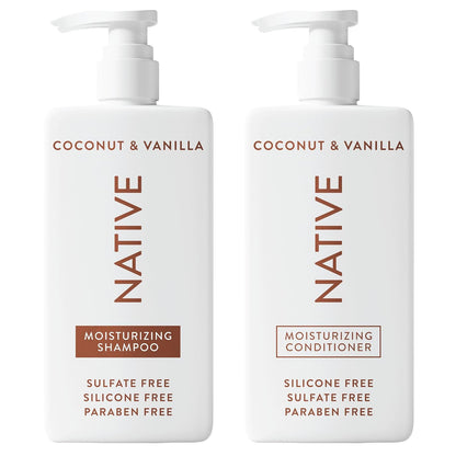 Native Coconut & Vanilla Shampoo and Conditioner Contain Naturally Derived  2-Pack