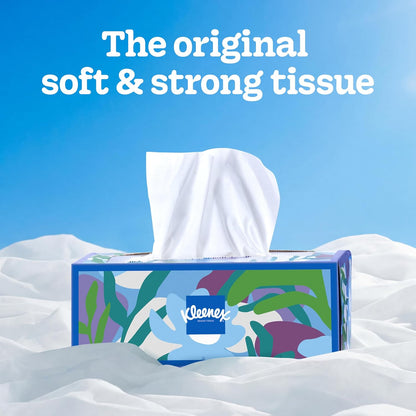 Kleenex Trusted Care Facial Tissues, 3 Flat Boxes, 160 Tissues per Box, 2-Ply (480 Total), Packaging May Vary
