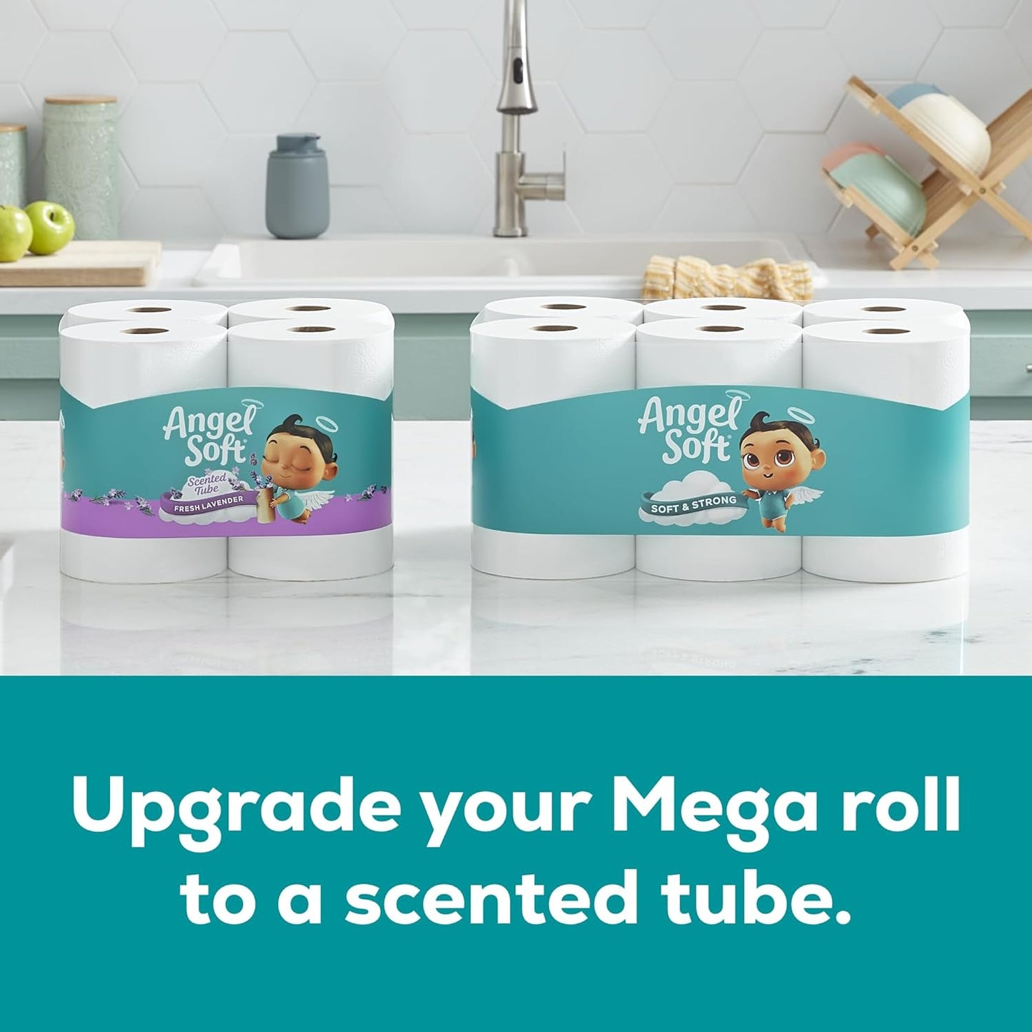 Angel Soft Toilet Paper, 18 Mega Rolls = 72 Regular Rolls, Soft and Strong Toilet Tissuee