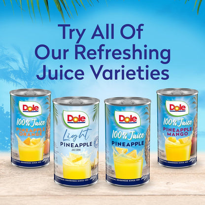 Dole 100% Pineapple Mango Juice 6 Fl Oz (Pack of 6), 48 Total Cans