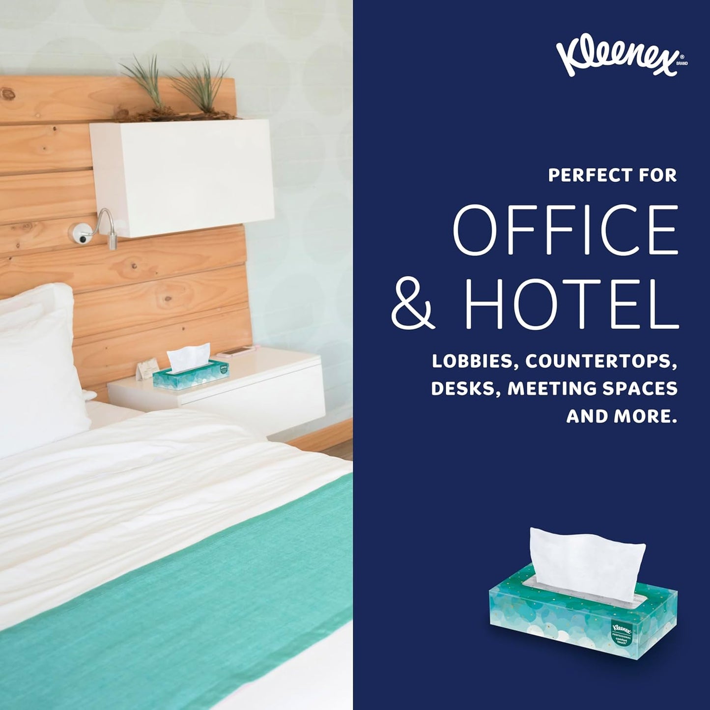 Kleenex Professional Facial Tissue, Bulk (21400), 2-Ply, White, Flat Boxed Format, Designed for Business (100 Tissues/Box, 36 Boxes, 3,600 Sheets/Case)