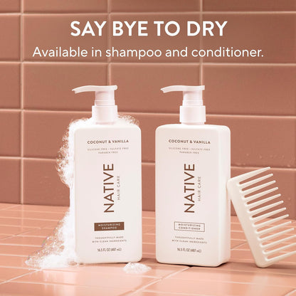 Native Coconut & Vanilla Shampoo and Conditioner Contain Naturally Derived  2-Pack