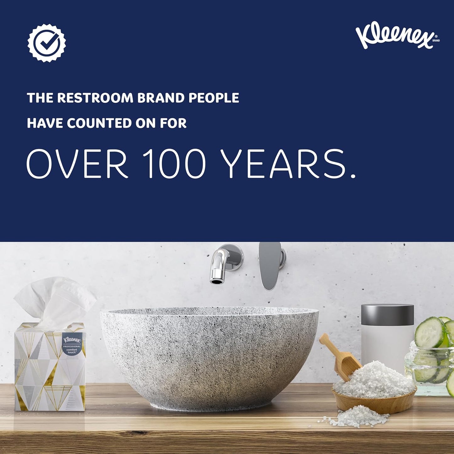 Kleenex Professional Facial Tissue, Bulk (21400), 2-Ply, White, Flat Boxed Format, Designed for Business (100 Tissues/Box, 36 Boxes, 3,600 Sheets/Case)