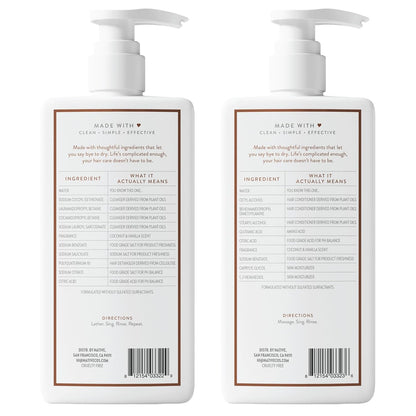 Native Coconut & Vanilla Shampoo and Conditioner Contain Naturally Derived  2-Pack