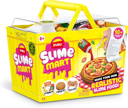 Slime Mart Small Basket by ZURU, Toy, Arts & Crafts for Kids and Kidults, Soft Slime Making Kit - Slime Kit for Girls Ages 6-10 - Fun Gift Idea for Boys Girls - Fidget Toys - Sensory Toys (Pizza)