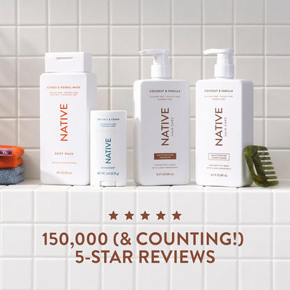 Native Coconut & Vanilla Shampoo and Conditioner Contain Naturally Derived  2-Pack