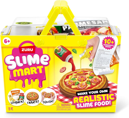 Slime Mart Small Basket by ZURU, Toy, Arts & Crafts for Kids and Kidults, Soft Slime Making Kit - Slime Kit for Girls Ages 6-10 - Fun Gift Idea for Boys Girls - Fidget Toys - Sensory Toys (Pizza)