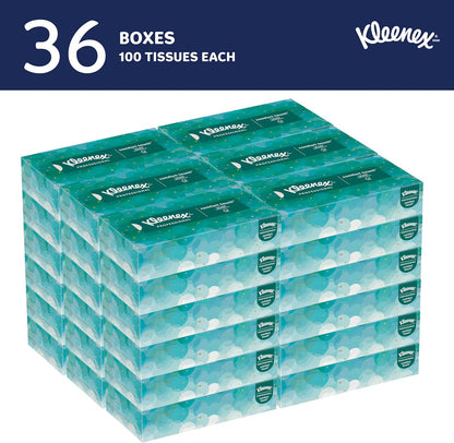 Kleenex Professional Facial Tissue, Bulk (21400), 2-Ply, White, Flat Boxed Format, Designed for Business (100 Tissues/Box, 36 Boxes, 3,600 Sheets/Case)