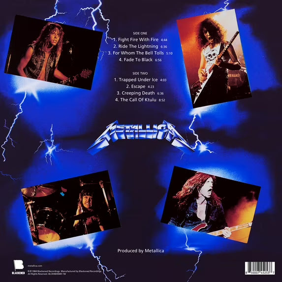 Ride The Lightning - Exclusive Limited Edition Electric Blue Colored Vinyl LP