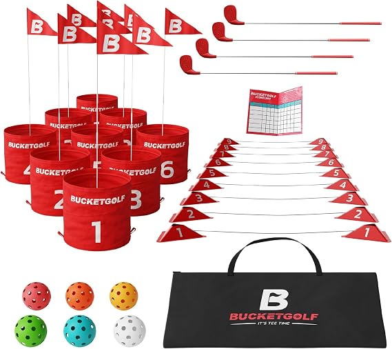 BUCKETGOLF 9 Hole Bundle with Clubs