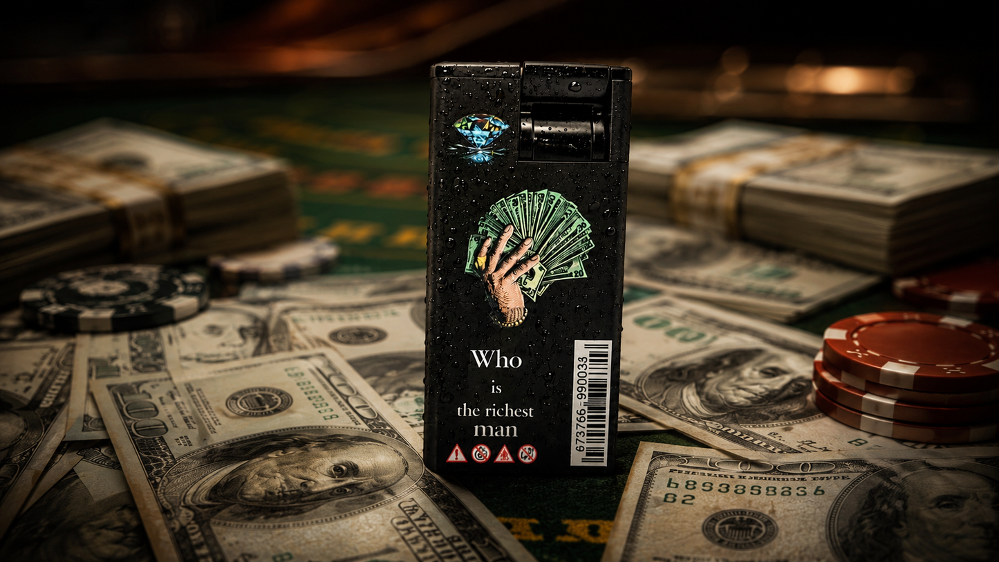 Rich Man Series – Premium Windproof Refillable Butane Lighter